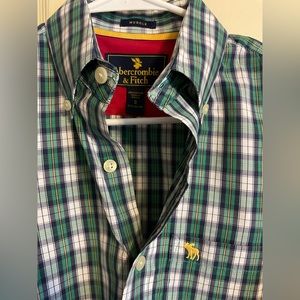 Abercrombie & Fitch men’s muscle long sleeve plaid S button up shirt